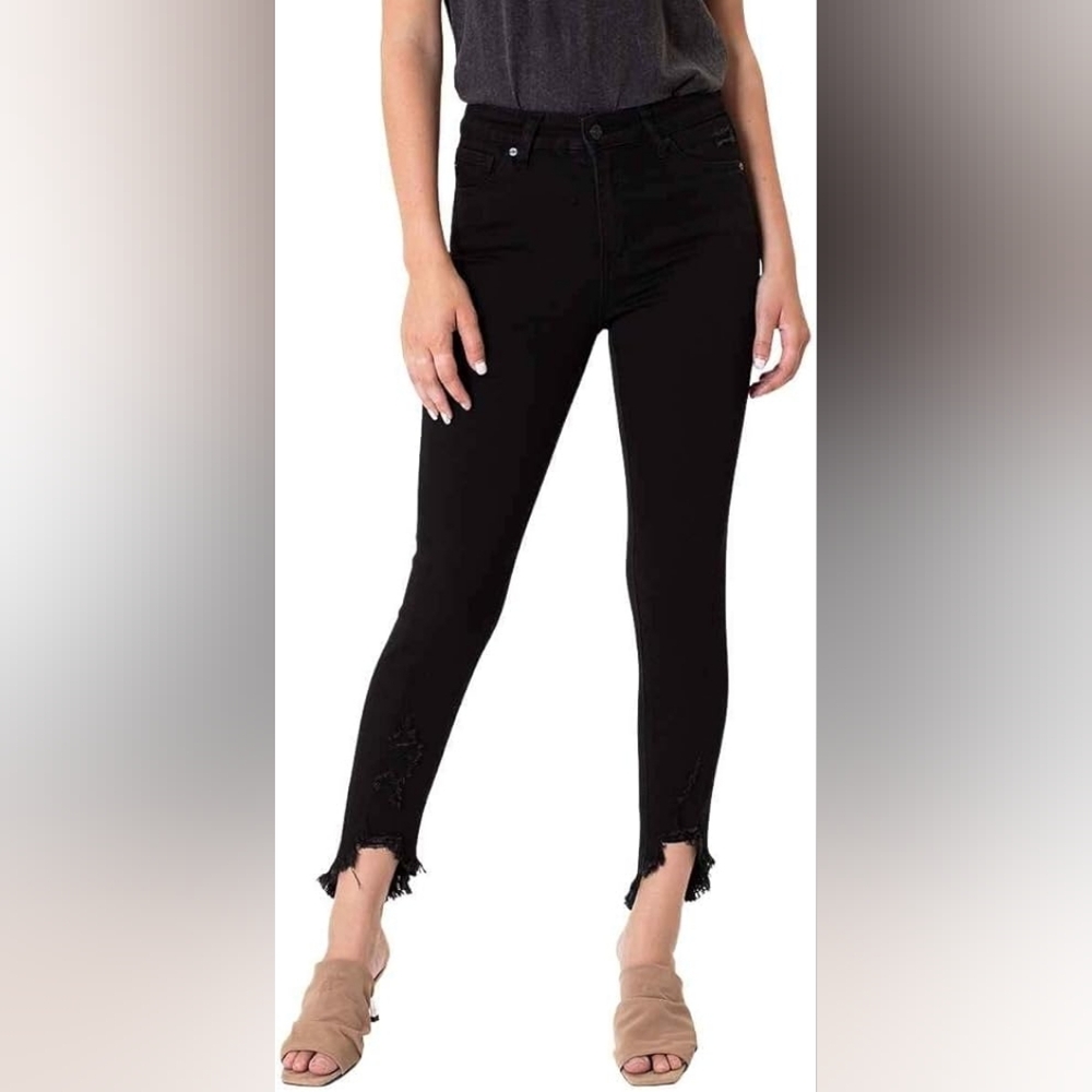 Kancan High Rise Skinny Ripped Ankle Jeans